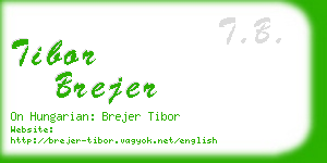 tibor brejer business card